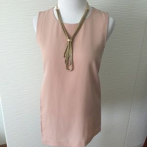 Kenneth Cole Blush Top With Gold Neck